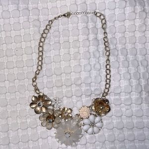Gold Floral Statement/Choker Necklace